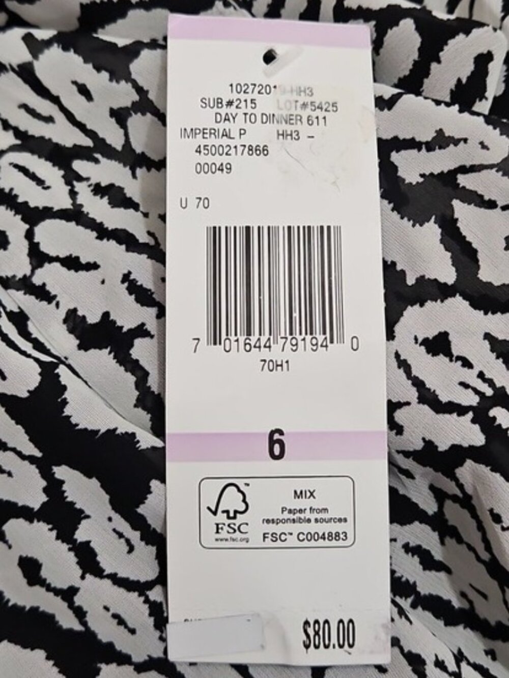 Jones Wear Printed Day To Dinner Sleeveless Midi Dress Size 6 Women's Office - Picture 8 of 9